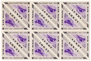 (I.B) Cinderella Collection : Lundy Air Mail ½p (Ring Ouzel) 