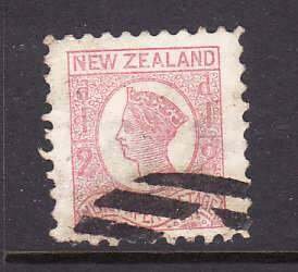 New Zealand-Sc#P1- id5-used 1/2p Newspaper stamp-perf 10-wmk-1873--