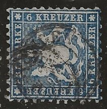 Wurttemberg  ^^  Scott # 37 -  Used