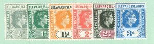 Leeward Islands #120-125 Unused Single (Complete Set) (King)