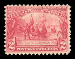 United States, 1904-9 #329 Cat$32.50, 1907 2c carmine, hinged