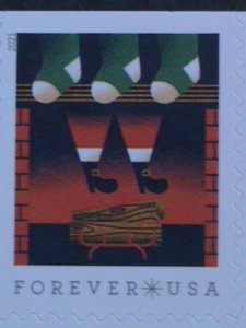 ​UNITED STATES-VISIT FROM ST.NICK-CHRISTMAS MNH PLATE BLOCK FOREVER STAMPS VF