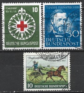 COLLECTION LOT 20361 GERMANY 3 STAMPS 1952 CV+$21