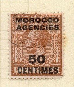 Morocco Agencies French Zone 1917-24 Issue Used 50c. Optd Surcharged NW-180600