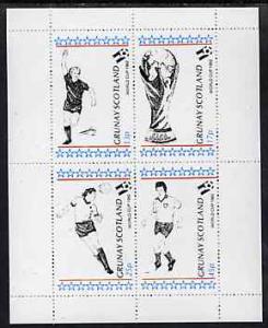 Grunay 1982 Football World Cup perf sheetlet containing s...