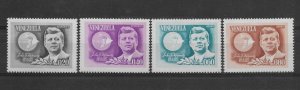 VENEZUELA 1965 JOHN F. KENNEDY ANNIVERSARY OF DEATH  SC 884/5 C900/1 MI 1619/22