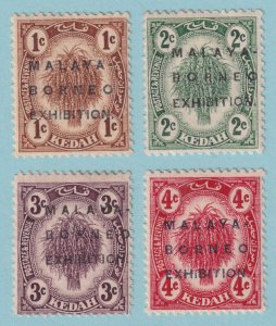 MALAYA - KEDAH 3a 23a 26a 28a  MINT HINGED OG * NO FAULTS VERY FINE! - R327