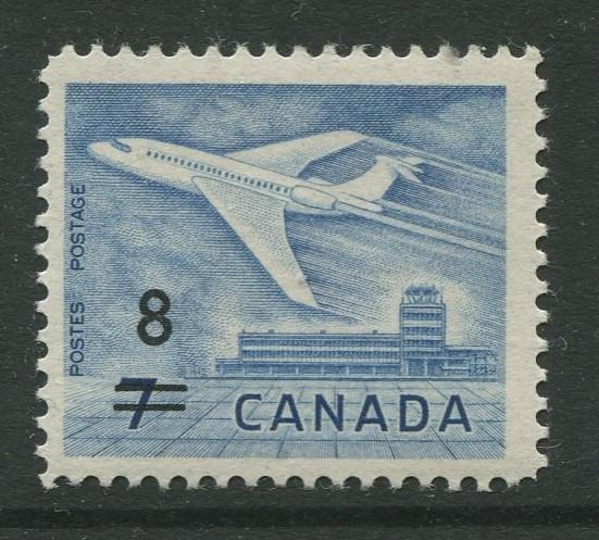 Canada  #430  MNH  1964 Surcharge 8c on a 7c Stamp