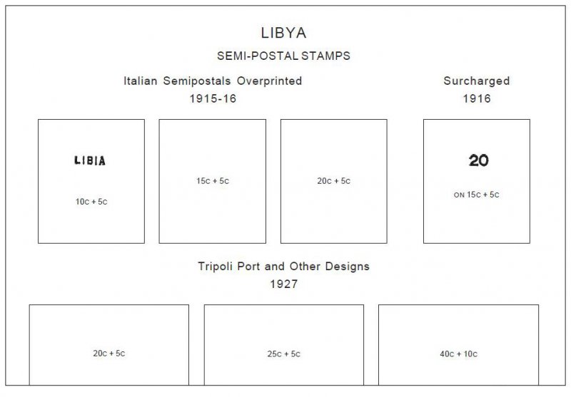 LIBYA STAMP ALBUM PAGES 1912-2011 (370 PDF digital pages)