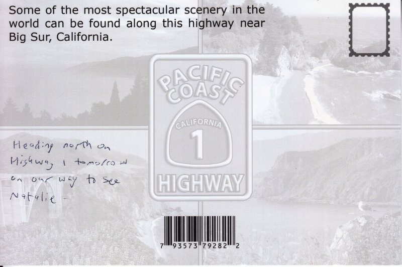 US,Postcard,Pacific Coast