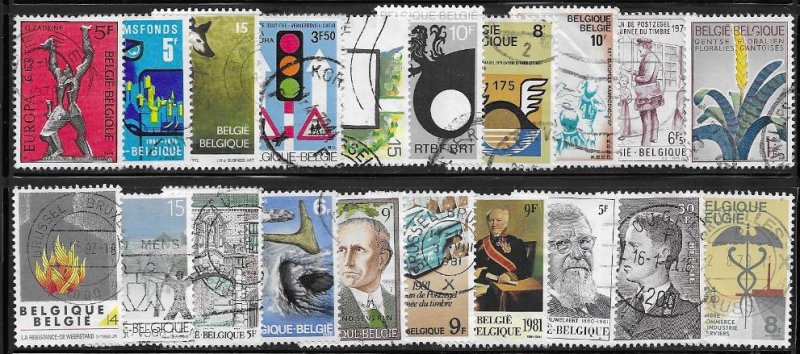 Belgium 20 stamps for a buck. Catalog value ignored - -  13198