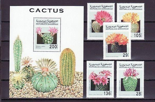 Sahara, 1997 Cinderella issue. Cactus set & s/sheet.  