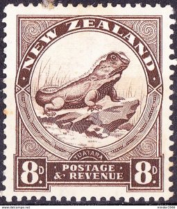 NEW ZEALAND 1936 KGV 8d Chocolate SG586 MH