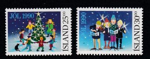 Iceland # 716-717, Christmas, Mint NH, 1/2 Cat.