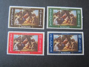 St Lucia 1972 Sc 324-7 Christmas Religion set MNH