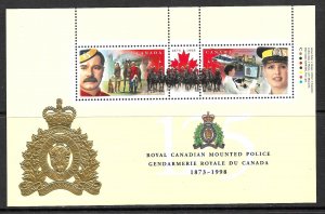 CANADA 1998 Royal Mounted Police Souvenir Sheet Sc 1737b MNH