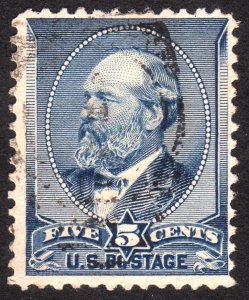 1888, US 5c, Garfield, Used, Sc 216