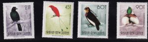 PAPUA NEW GUINEA # 770A-770D VF-MNH BIRDS OF PARADISE SINGLES CAT VALUE $7.20