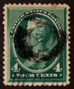 KAPPYSstamps  US 1883 JACKSON SCOTT 211 USED F-VF  CV 28 SB51