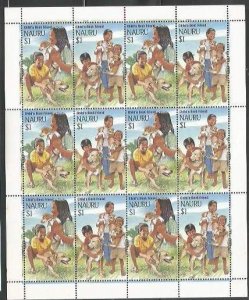 NAURU - 1994 - Child's Best Friend - Perf 12v Sheet - Mint Never Hinged