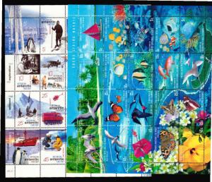 AUSTRALIA FAUNA LOT 16 SHEETS ANTARCTIC FISH WILD BIRD ELEPHANT BUTTERFLY $$$$$$