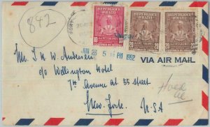 81634 - HAITI - POSTAL HISTORY -   AIRMAIL  COVER  to USA   1954