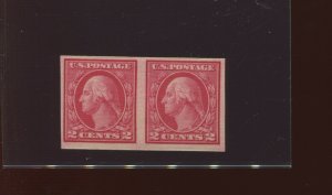 459 Washington Imperf  Mint Coil Pair of Stamps NH w/PF Cert (459-PF1)