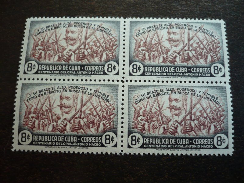 Stamps - Cuba - Scott# 423-430 - Mint Hinged Set of 8 Stamps in Blocks of 4