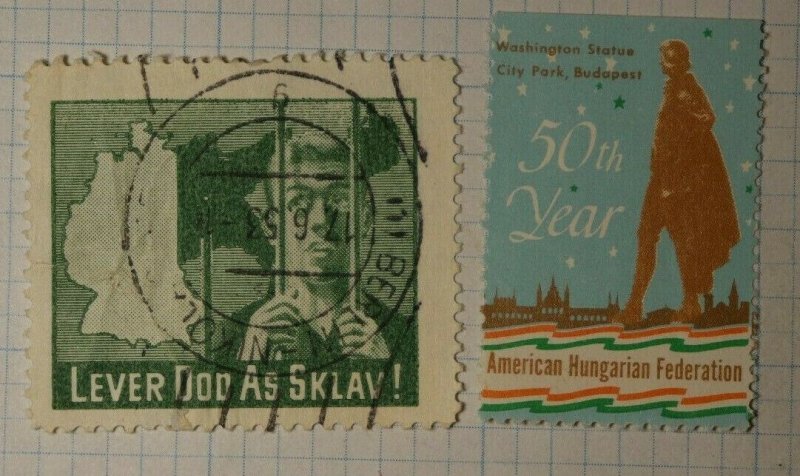 American Hungarian Federation 50th Year Charity Seal Poster Stamp