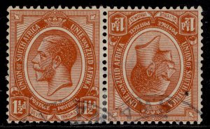 SOUTH WEST AFRICA GV SG Z4, 1½d chestnut, VFU. tete-beche pair