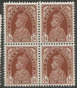 India SG 248 Block of 4 MNH (2cwp)