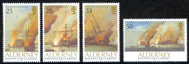 Alderney Sc# 65-68 MNH 1992 Battle of La Hogue