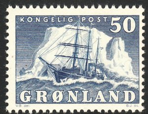 1950-1960 Greenland Gustav Holm Polar Ship 50 ore issue MNH Sc# 35 CV $52.50