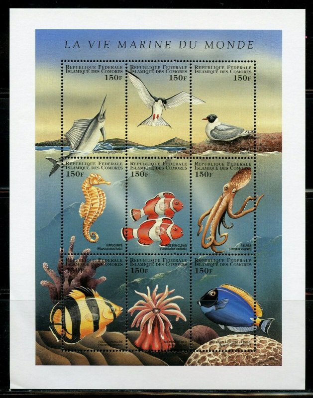 GUINEA MARINE LIFE OF THE WORLD  SHEET III  MINT NH