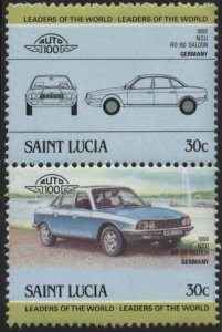 Saint Lucia 687 (mnh) 30c automobiles: NSU R0-80 saloon, Germany (1984)