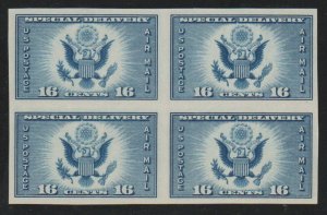 USA 771 SUPERB mint, Block of 4, no gum as issued, vivid color! GEM!