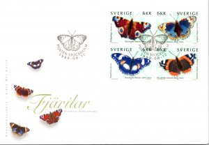 Sweden, Worldwide First Day Cover, Butterflies