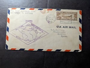 1930 USA LZ 127 Graf Zeppelin First Flight Cover FFC Lakehurst to Spain # C14