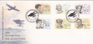 New Zealand # 964-969, New Zealand Heritage - The Achievers, First Day Cover