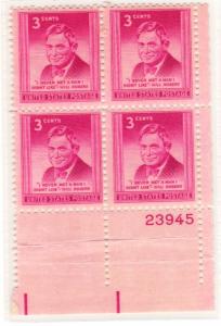 975: Will Rogers - Plate Block - MNH - 23945-LR