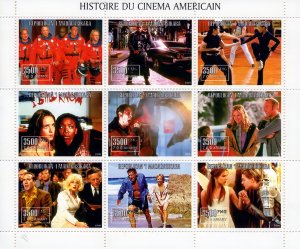 Madagascar 1999 American Cinema/Space/Sheetlet (9) Perforated MNH MAD 22/30C