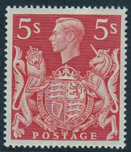 GB KGVI 5s Red SG477 Lightly Hinged Mint