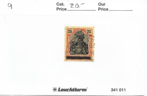 Germany: Saar Sc #9 used (57949)