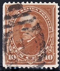 SC#283 10¢ Webster (1898) Used
