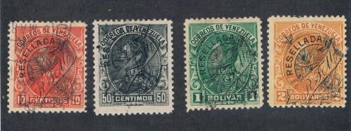 Venezuela 151;153-55 Used Simon Bolivar (V0290)