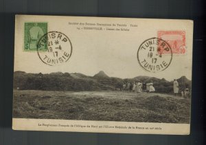 1917 Tunis Tunisia Picture postcard Cover to Perey College Local FArm