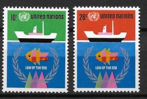 United Nations 254-55 Law of the Sea set MNH