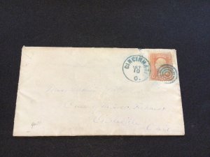 United States 1867 George Washington with Grill stamps cover Ref 59393