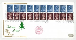 GREAT BRITAIN FDC CHRISTMAS  HOLIDAY BOOKLET OF 20 WINDSOR BERKS MACHINS 1978