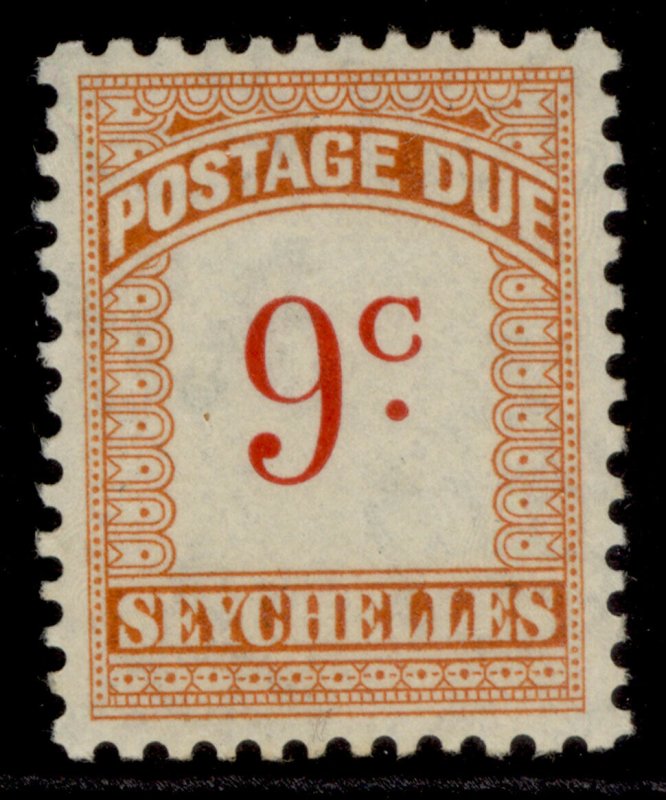 SEYCHELLES GVI SG D4, 9c scarlet & orange, M MINT. 